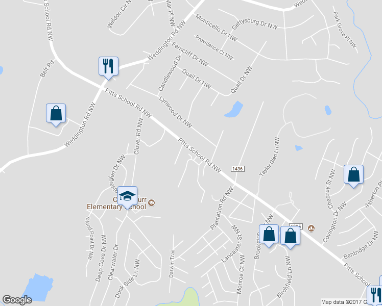 map of restaurants, bars, coffee shops, grocery stores, and more near 352 Tidmarsh Court Northwest in Concord