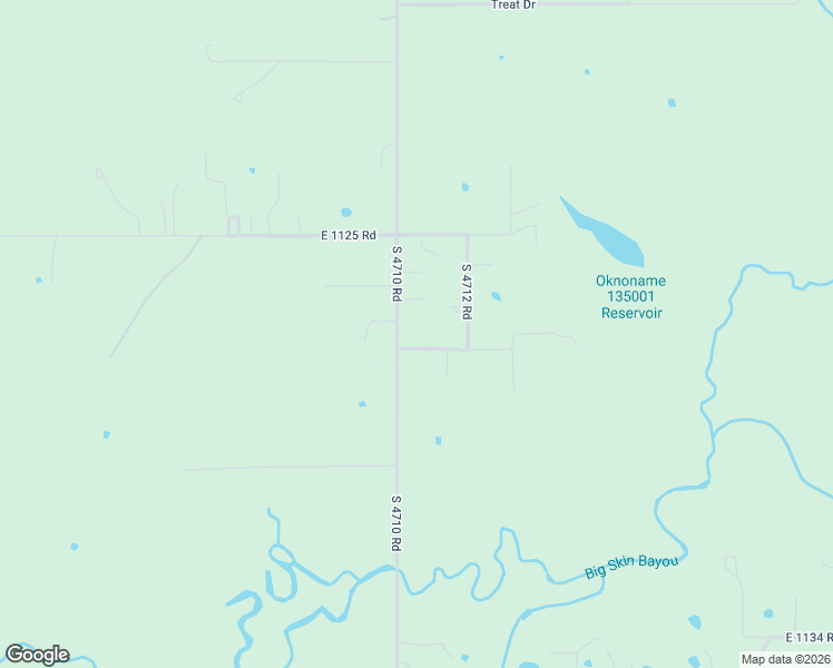 map of restaurants, bars, coffee shops, grocery stores, and more near 471039 East 1127 Road in Muldrow