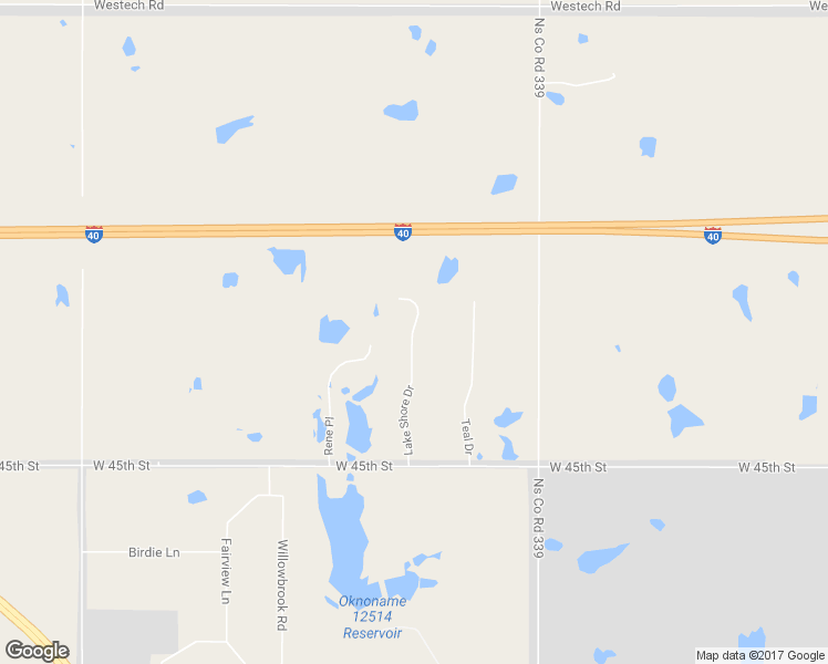 map of restaurants, bars, coffee shops, grocery stores, and more near 121 Lake Shore Drive in Shawnee