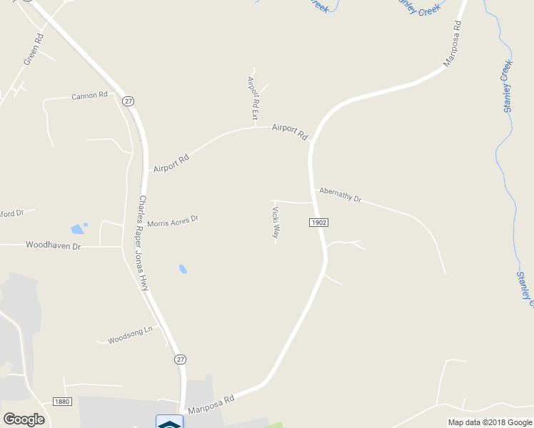 map of restaurants, bars, coffee shops, grocery stores, and more near 202 Vicki Way in Stanley