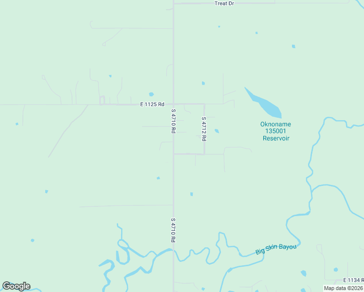 map of restaurants, bars, coffee shops, grocery stores, and more near 471039 East 1127 Road in Muldrow
