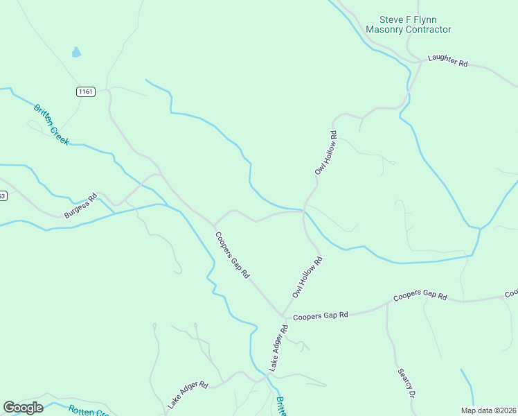 map of restaurants, bars, coffee shops, grocery stores, and more near Owl Hollow Road in Mill Spring