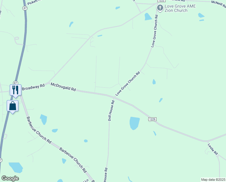 map of restaurants, bars, coffee shops, grocery stores, and more near 134 Oleander Lane in Sanford