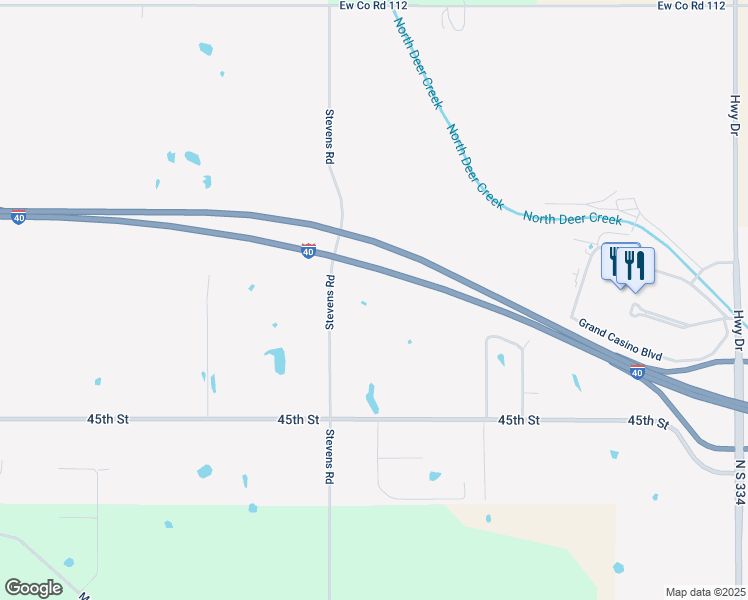 map of restaurants, bars, coffee shops, grocery stores, and more near 12607 Stevens Road in Shawnee