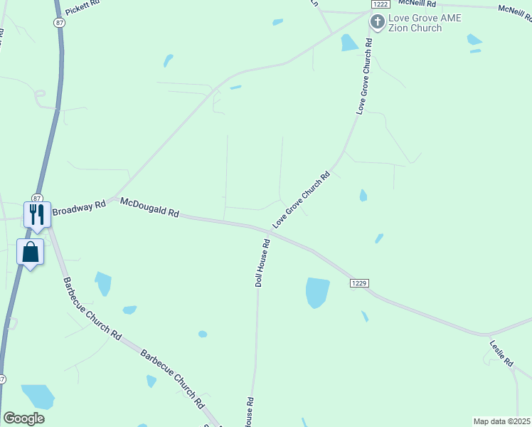map of restaurants, bars, coffee shops, grocery stores, and more near 134 Oleander Lane in Sanford