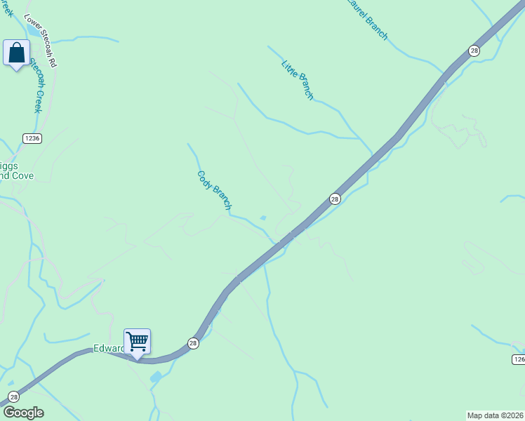 map of restaurants, bars, coffee shops, grocery stores, and more near 3275 North Carolina 28 in Robbinsville