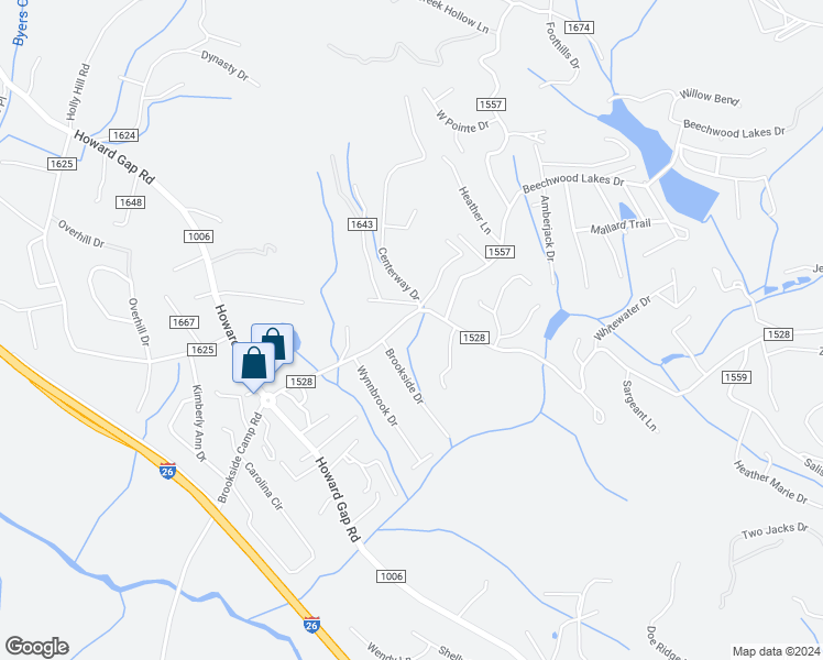 map of restaurants, bars, coffee shops, grocery stores, and more near 969 Brookside Camp Road in Hendersonville