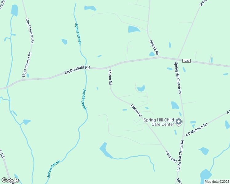 map of restaurants, bars, coffee shops, grocery stores, and more near 758 Falcon Road in Lillington