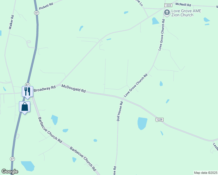 map of restaurants, bars, coffee shops, grocery stores, and more near 35 Oleander Lane in Sanford
