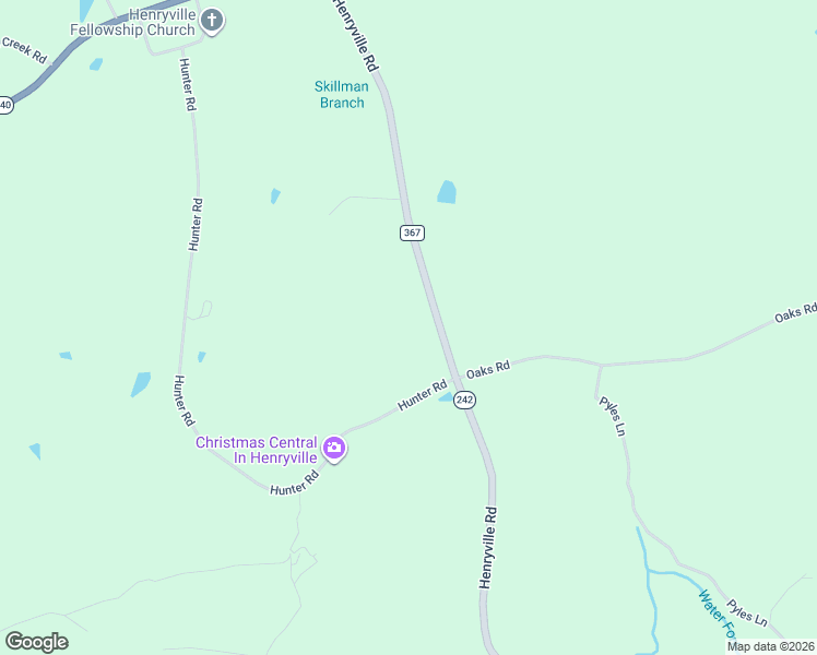 map of restaurants, bars, coffee shops, grocery stores, and more near 484 Henryville Road in Ethridge