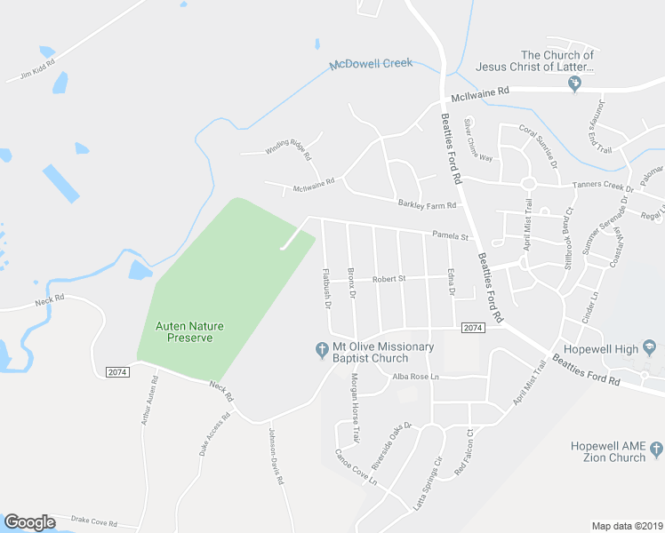 map of restaurants, bars, coffee shops, grocery stores, and more near 12316 Flatbush Drive in Huntersville