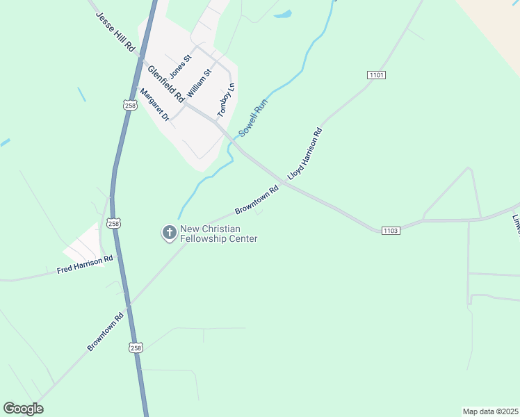 map of restaurants, bars, coffee shops, grocery stores, and more near 103 Browntown Road in Snow Hill