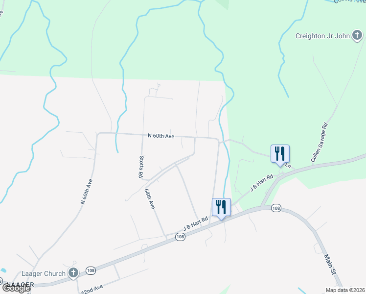 map of restaurants, bars, coffee shops, grocery stores, and more near 65 Duck Pond Road in Gruetli-Laager