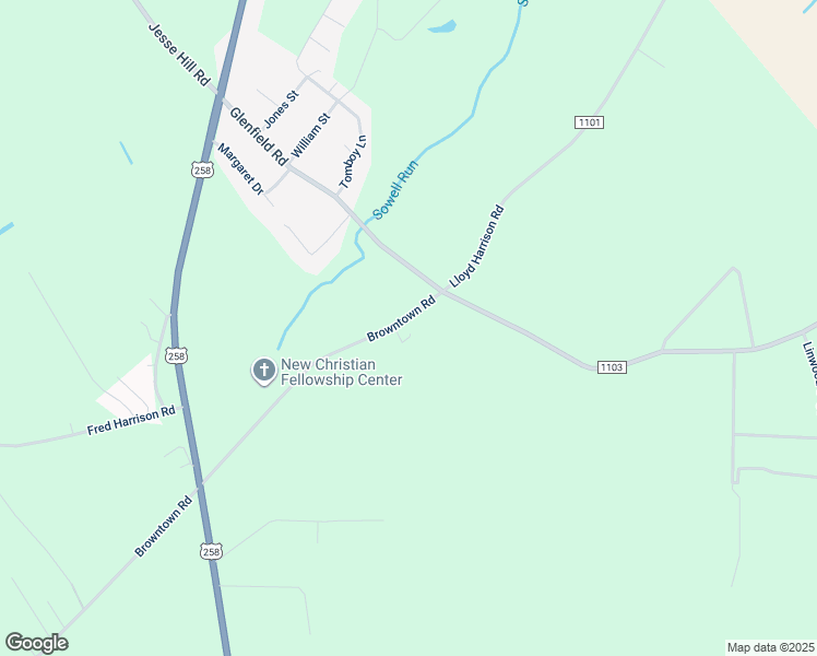 map of restaurants, bars, coffee shops, grocery stores, and more near 103 Browntown Road in Snow Hill