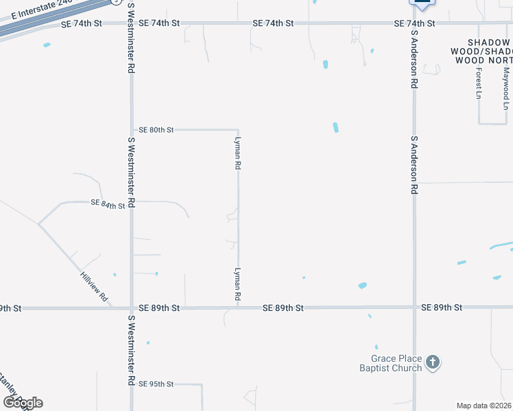 map of restaurants, bars, coffee shops, grocery stores, and more near 8416 Lyman Road in Oklahoma City