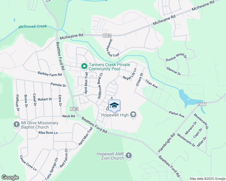 map of restaurants, bars, coffee shops, grocery stores, and more near 7440 Coastal Way in Huntersville