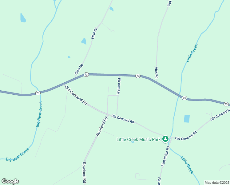 map of restaurants, bars, coffee shops, grocery stores, and more near 34081 Watson Road in Albemarle