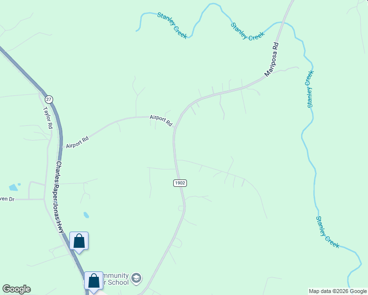 map of restaurants, bars, coffee shops, grocery stores, and more near 510 Mariposa Road in Stanley