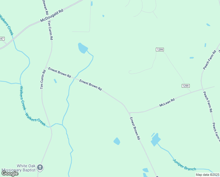 map of restaurants, bars, coffee shops, grocery stores, and more near 1590 Ernest Brown Road in Lillington