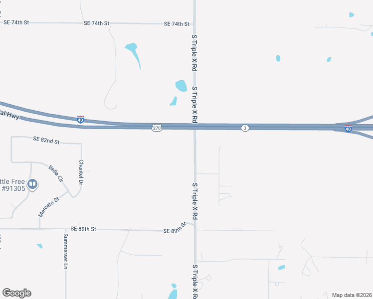 map of restaurants, bars, coffee shops, grocery stores, and more near 8505 South Triple X Road in Choctaw