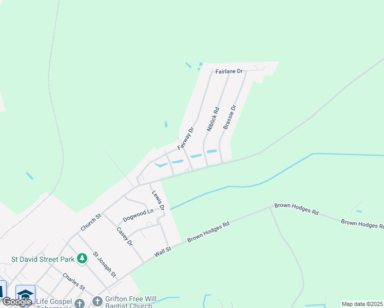 map of restaurants, bars, coffee shops, grocery stores, and more near 6433 Country Club Drive in Grifton