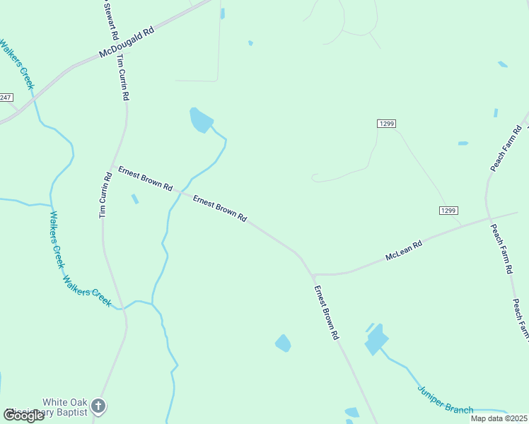map of restaurants, bars, coffee shops, grocery stores, and more near 1590 Ernest Brown Road in Lillington