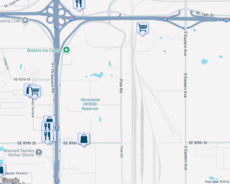 map of restaurants, bars, coffee shops, grocery stores, and more near in Oklahoma City