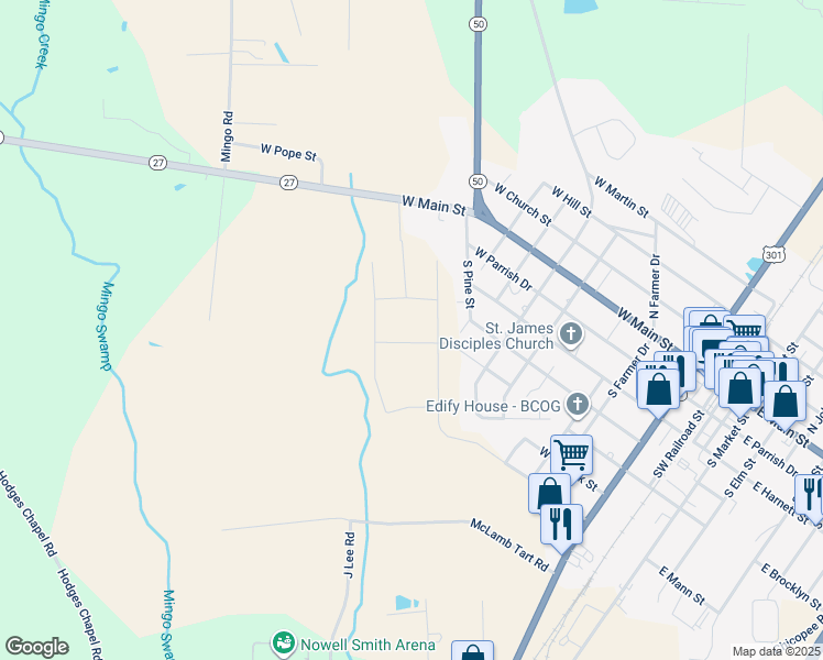 map of restaurants, bars, coffee shops, grocery stores, and more near 145 Benson Village Drive in Benson