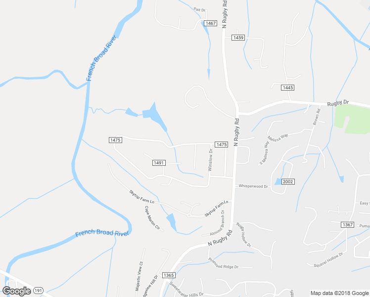 map of restaurants, bars, coffee shops, grocery stores, and more near 2106 Glenheath Drive in Hendersonville