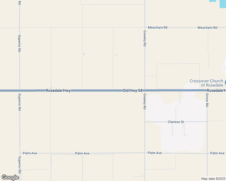 map of restaurants, bars, coffee shops, grocery stores, and more near Old Highway 58 in Bakersfield