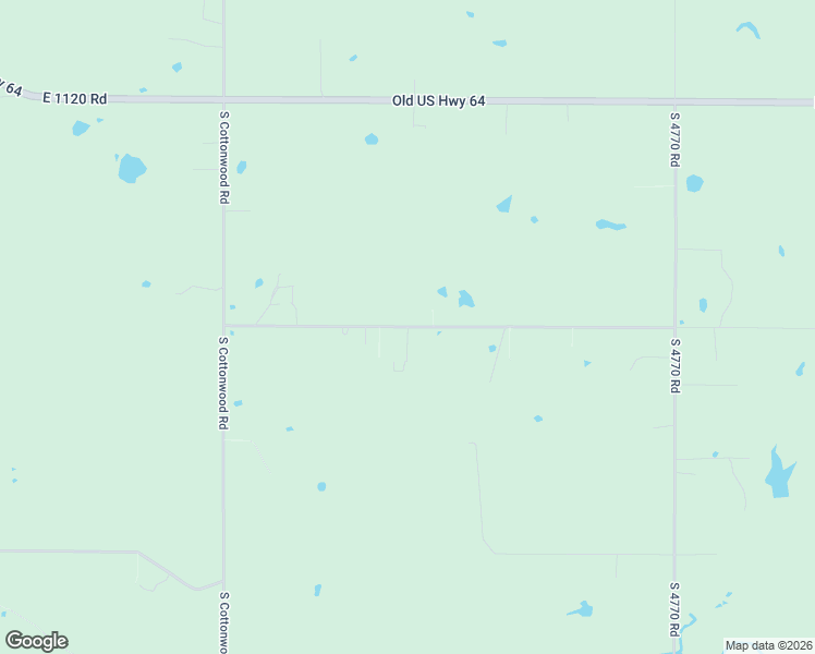 map of restaurants, bars, coffee shops, grocery stores, and more near East 1125 Road in Muldrow