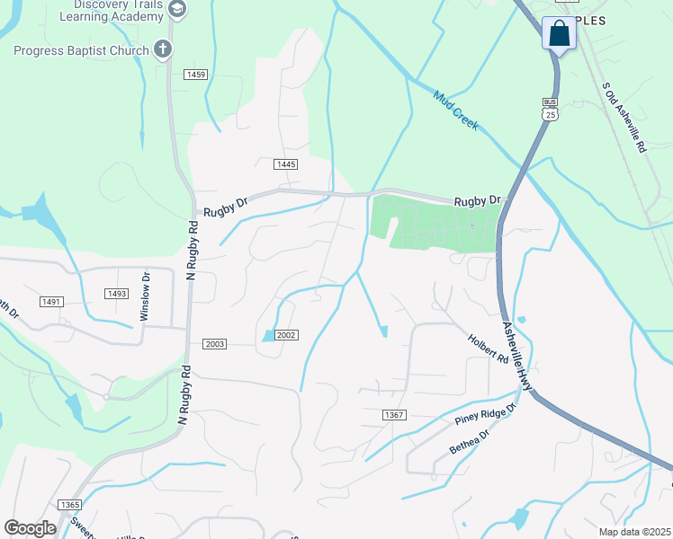 map of restaurants, bars, coffee shops, grocery stores, and more near 226 Brown Road in Hendersonville