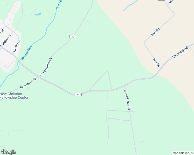 map of restaurants, bars, coffee shops, grocery stores, and more near Glenfield Road in Greene County