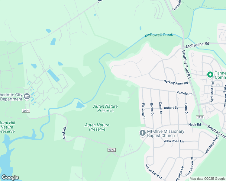 map of restaurants, bars, coffee shops, grocery stores, and more near 5717 Pamela Street in Huntersville