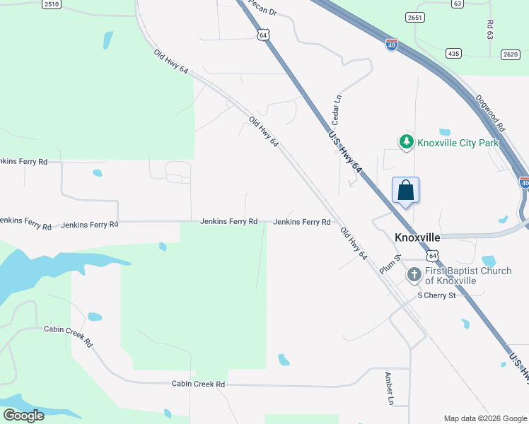 map of restaurants, bars, coffee shops, grocery stores, and more near 353 Jenkins Ferry Road in Knoxville