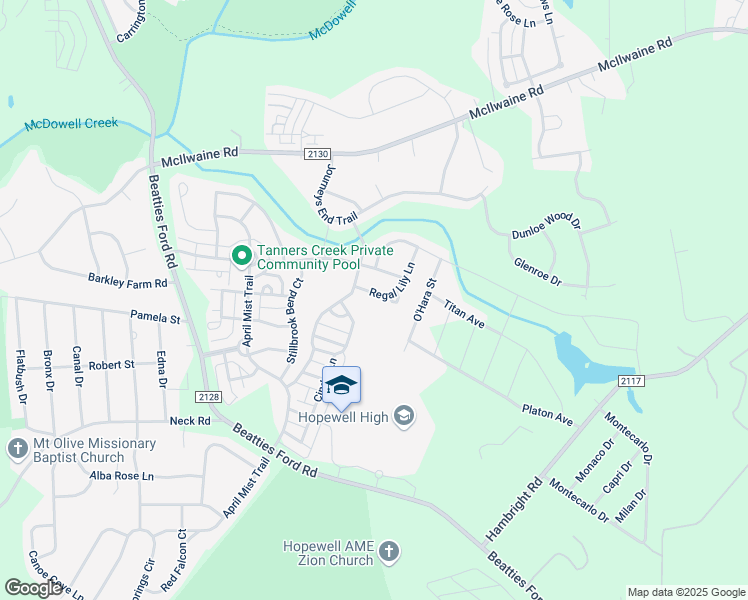 map of restaurants, bars, coffee shops, grocery stores, and more near 11930 Regal Lily Lane in Huntersville