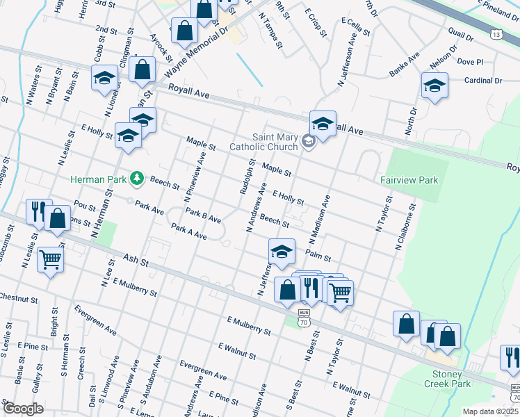 1501 Beech Street, Goldsboro NC Walk Score