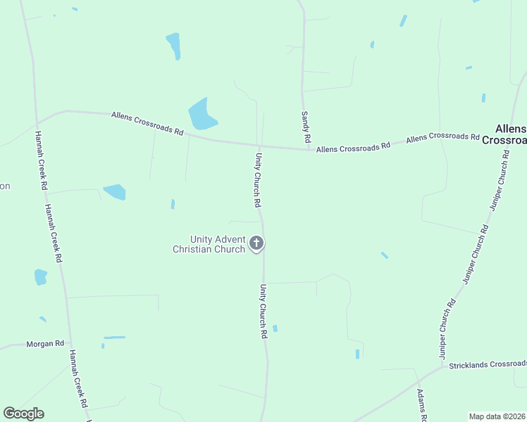 map of restaurants, bars, coffee shops, grocery stores, and more near 191 Unity Church Road in Four Oaks