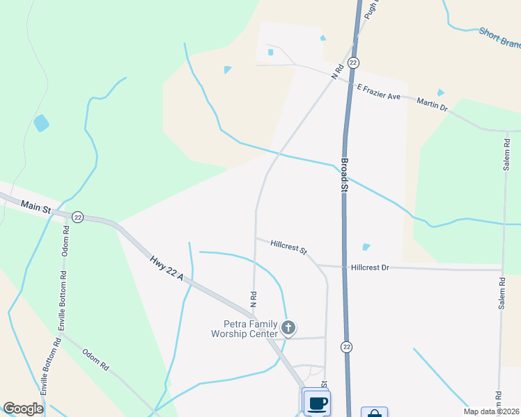 map of restaurants, bars, coffee shops, grocery stores, and more near 380 North Road in Enville