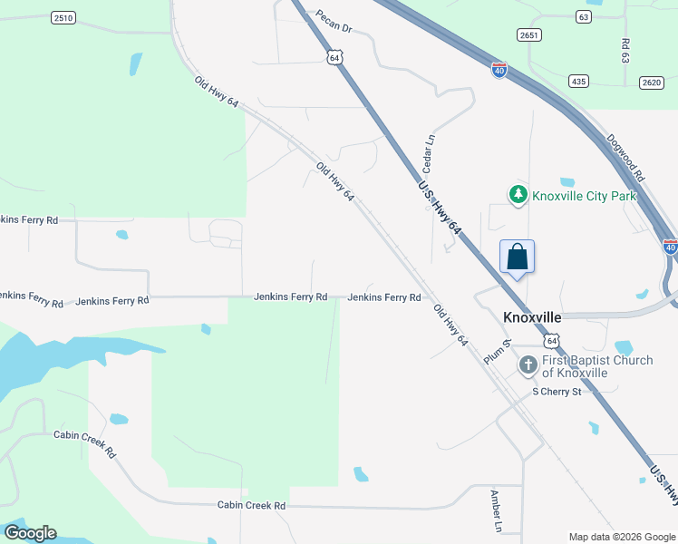 map of restaurants, bars, coffee shops, grocery stores, and more near 353 Jenkins Ferry Road in Knoxville