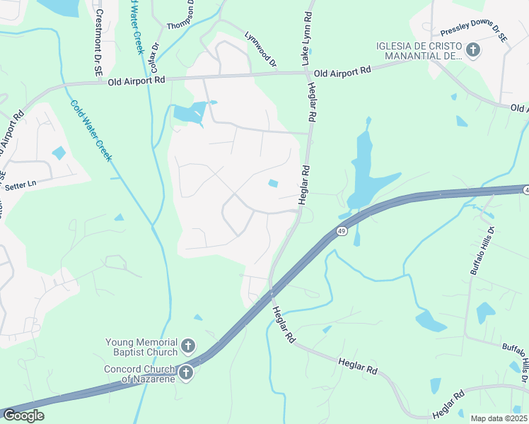 map of restaurants, bars, coffee shops, grocery stores, and more near 846 Langley Drive Southeast in Concord