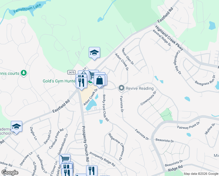 map of restaurants, bars, coffee shops, grocery stores, and more near in Charlotte