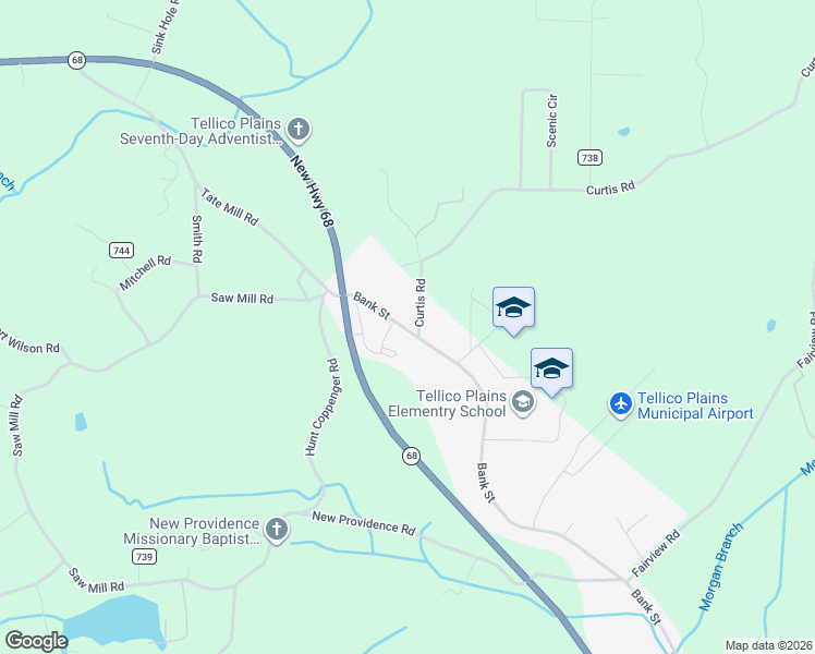 map of restaurants, bars, coffee shops, grocery stores, and more near 706 Bank Street in Tellico Plains