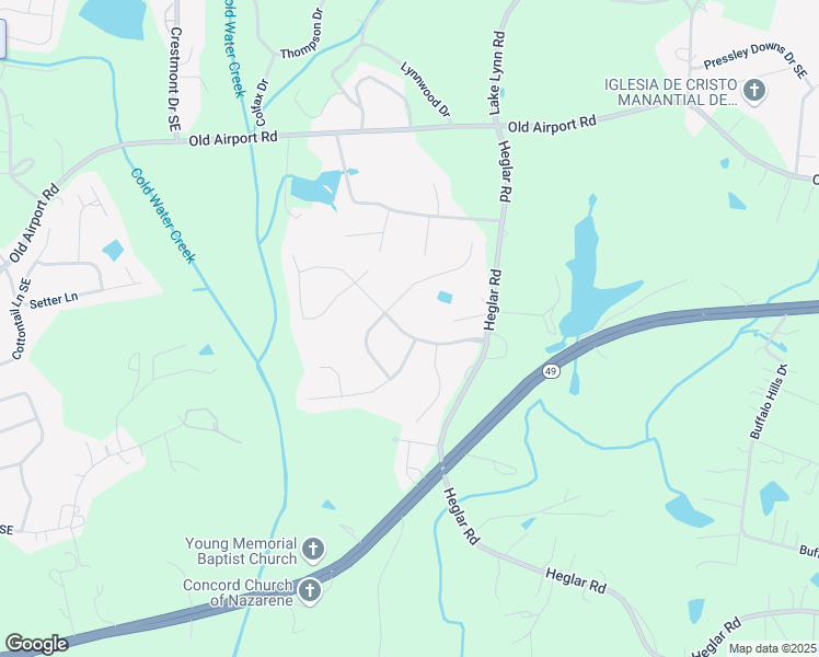 map of restaurants, bars, coffee shops, grocery stores, and more near 846 Langley Drive Southeast in Concord