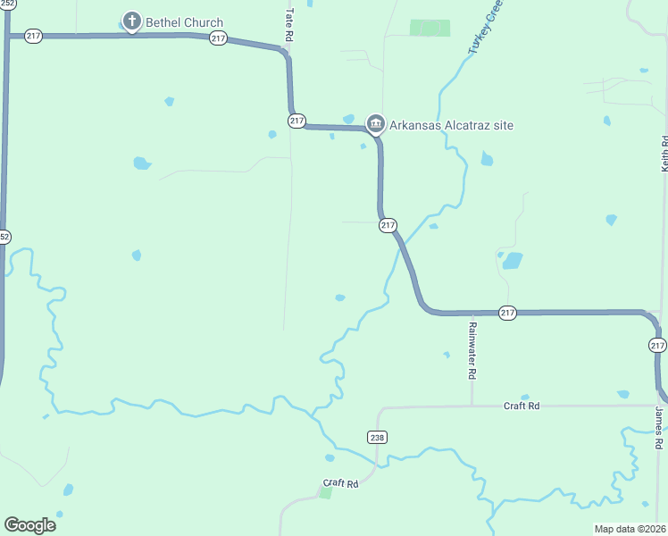 map of restaurants, bars, coffee shops, grocery stores, and more near 9747 Arkansas 217 in Charleston