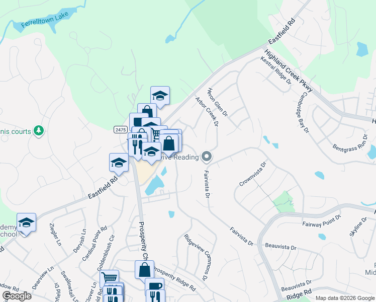 map of restaurants, bars, coffee shops, grocery stores, and more near in Charlotte