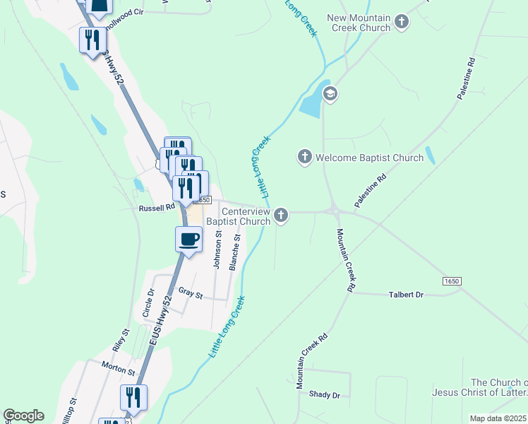 map of restaurants, bars, coffee shops, grocery stores, and more near 508 Northeast Connector in Albemarle