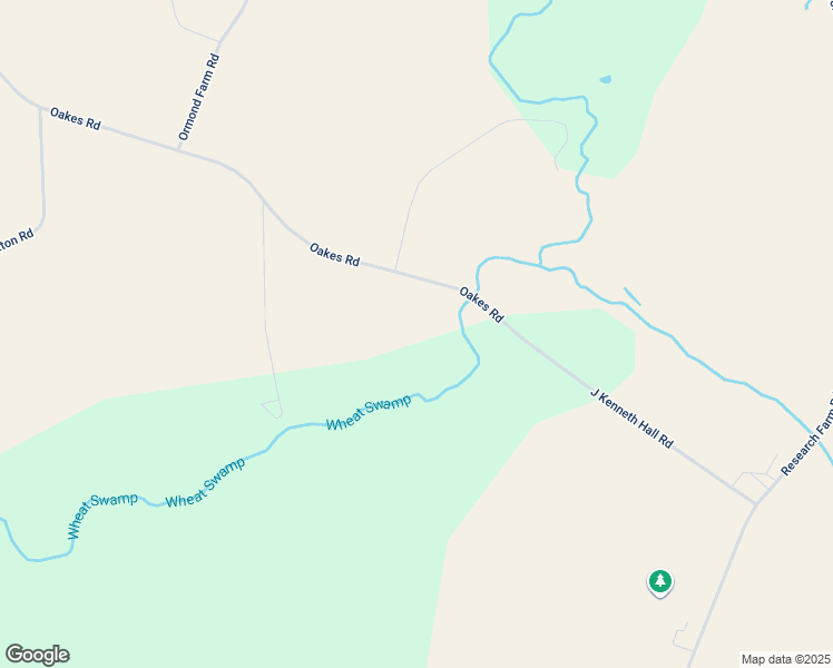 map of restaurants, bars, coffee shops, grocery stores, and more near 2036 Oakes Road in Hookerton
