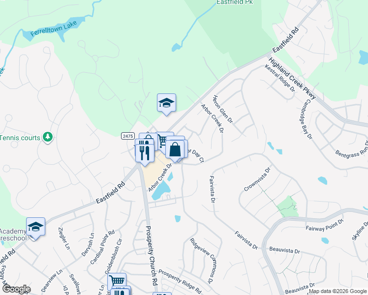 map of restaurants, bars, coffee shops, grocery stores, and more near in Charlotte