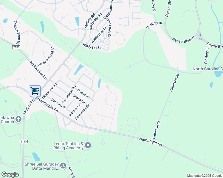 map of restaurants, bars, coffee shops, grocery stores, and more near 12120 Lakewood Drive in Huntersville